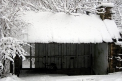 Kennels shed winter